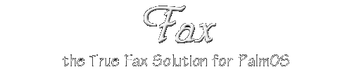 CS Fax - the True Fax solution for PalmOS